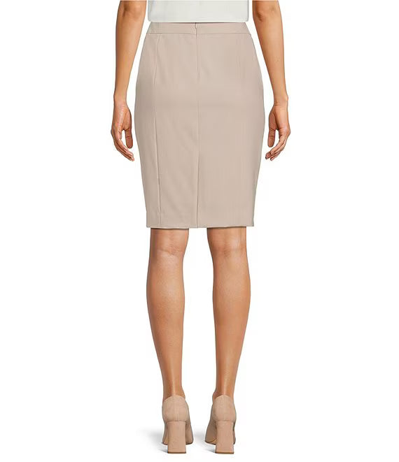 XIAOCHAN-Petite Size High Rise Luxe Stretch Pencil Skirt