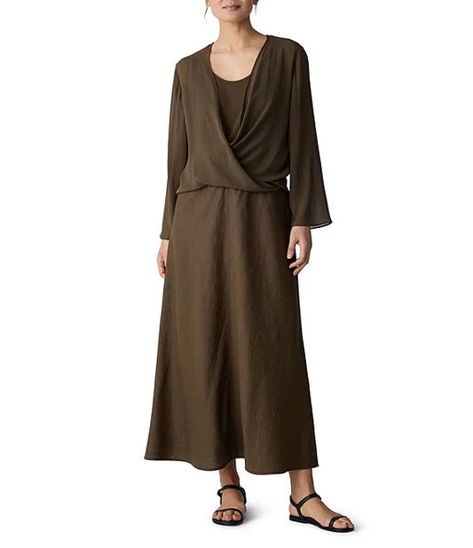 XIAOCHAN-Organic Linen A-Line Bias Skirt