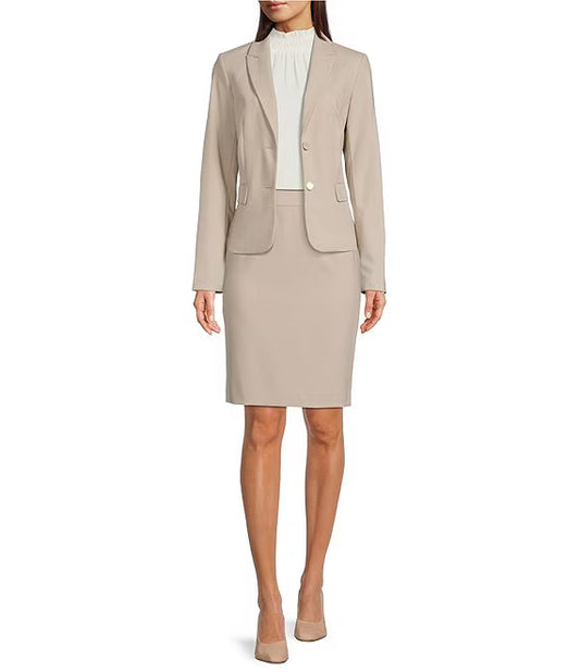 XIAOCHAN-Petite Size High Rise Luxe Stretch Pencil Skirt
