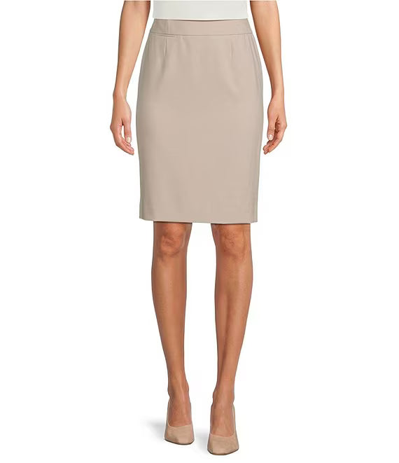XIAOCHAN-Petite Size High Rise Luxe Stretch Pencil Skirt